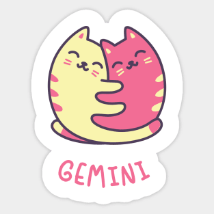 Funny Gemini Cat Horoscope Tshirt - Astrology and Zodiac Gift Ideas! Sticker